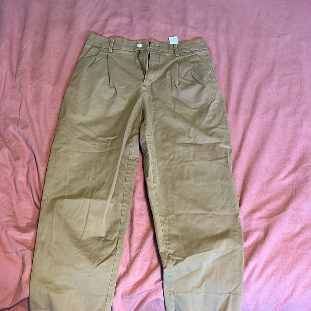 Brown straight cut pants